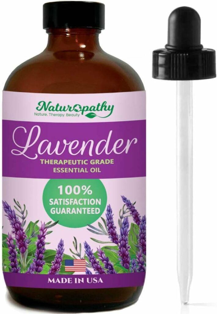 Naturopathy Lavender Essential Oil, 100% Natural Therapeutic Grade, Premium Quality Lavender Oil, 4 fl. Oz - Perfect for Aromatherapy and Relaxation